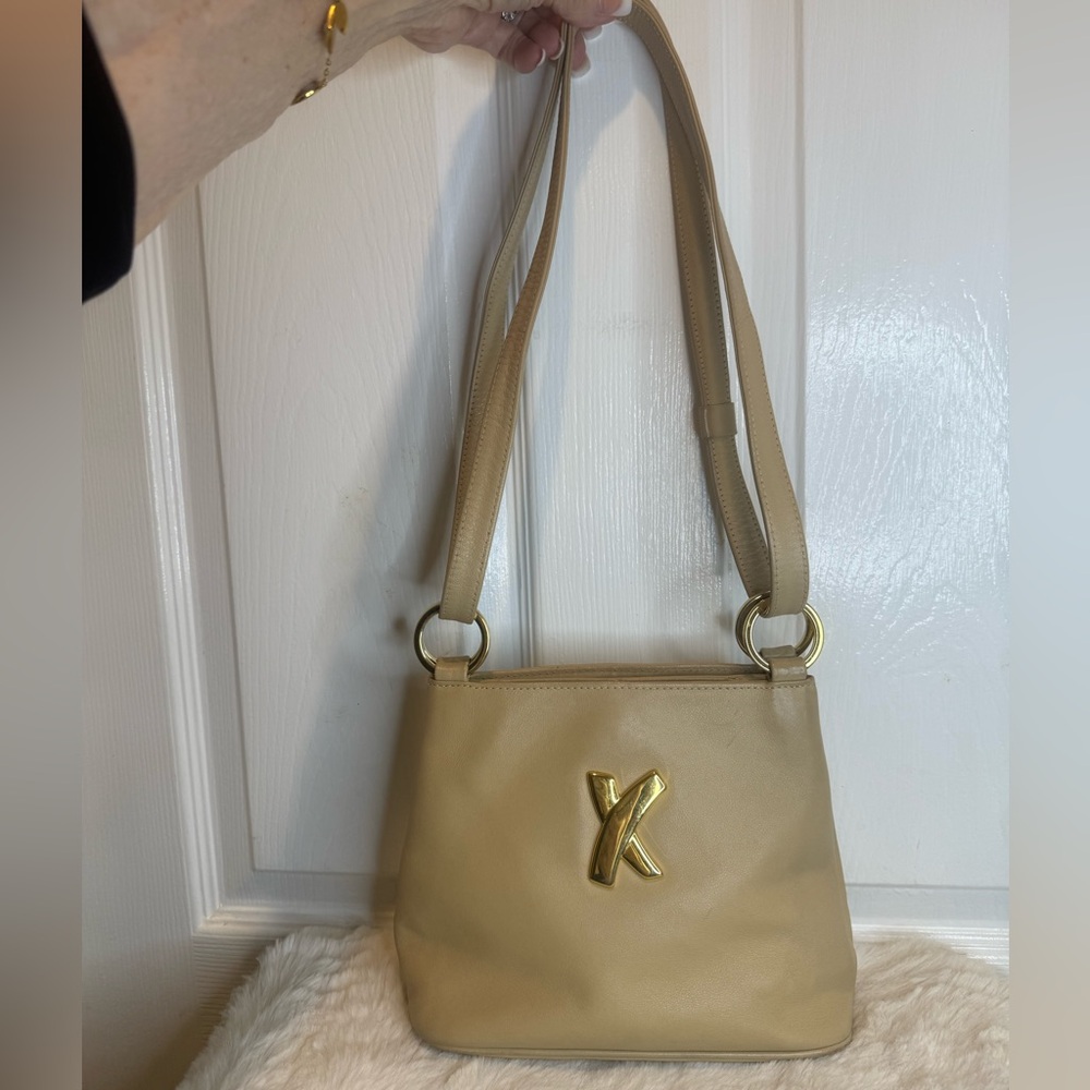 PALOMA PICASSO LEATHER 2-WAY SHOULDER/CROSSBODY GRAFFITI “X” VINTAGE BAG - Picture 4 of 15